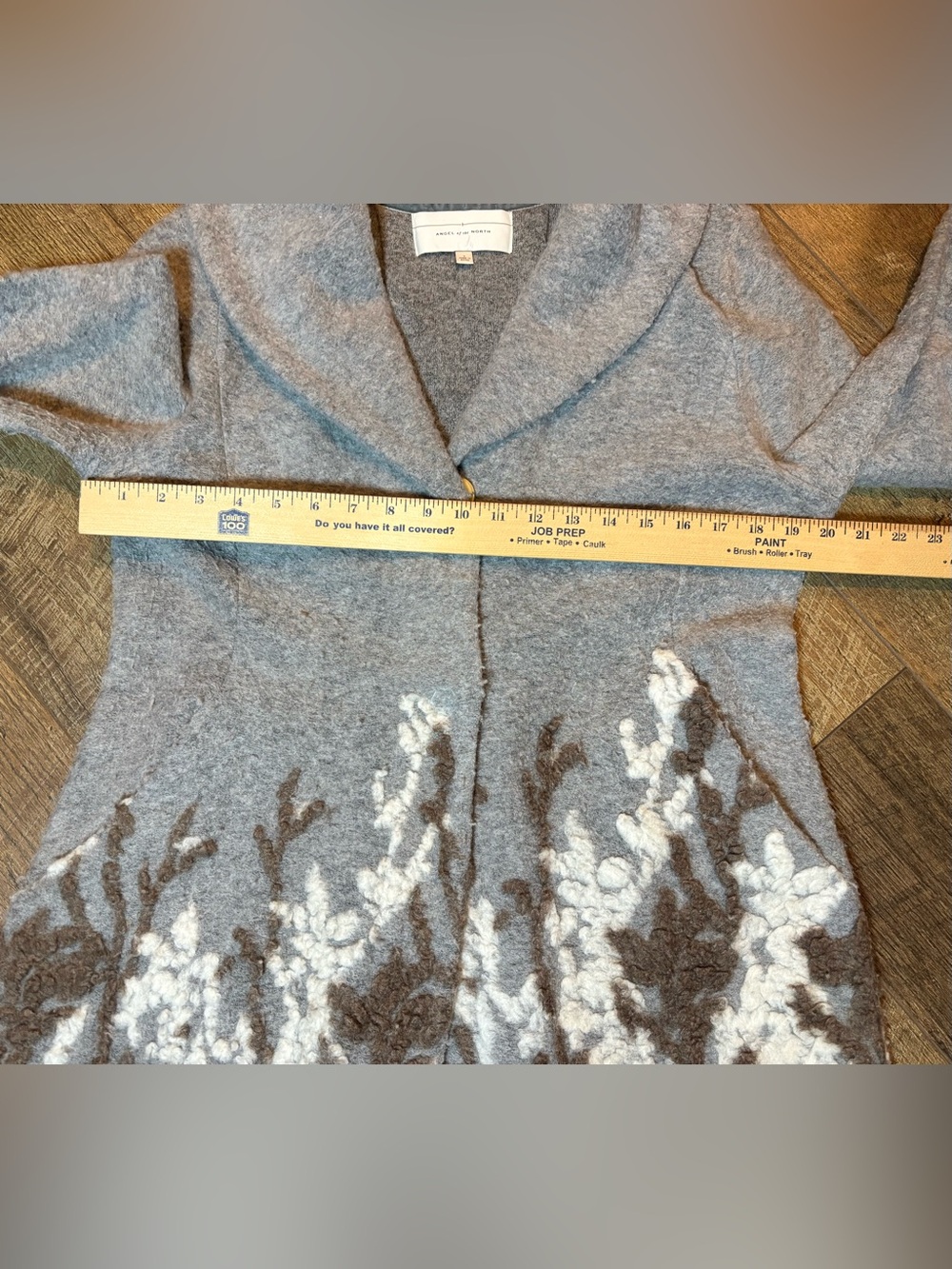 Anthropologie Angel of the North Floral Long Sweater Coat L - Picture 11 of 13